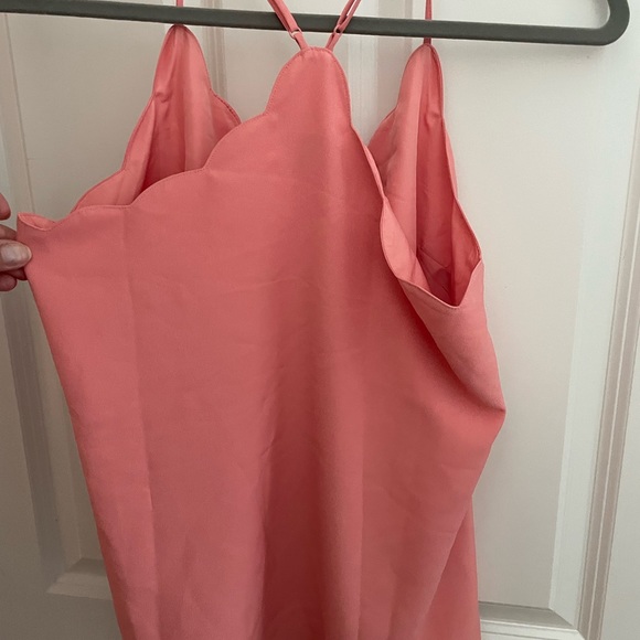 J Crew scalloped racer back camisole size 8 peach/salmon color never worn - Picture 4 of 8